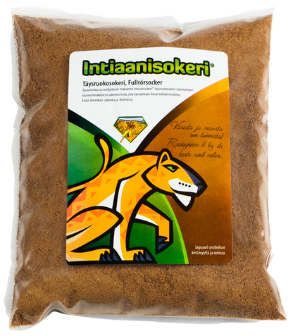 Intiaanisokeri hieno 800g – Masajo bolivialainen täysruokosokeri
